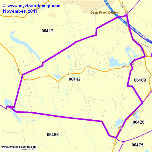 map of 06442
