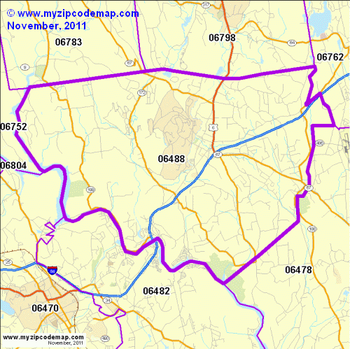 map of 06488