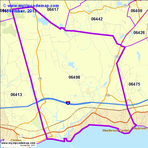 map of 06498