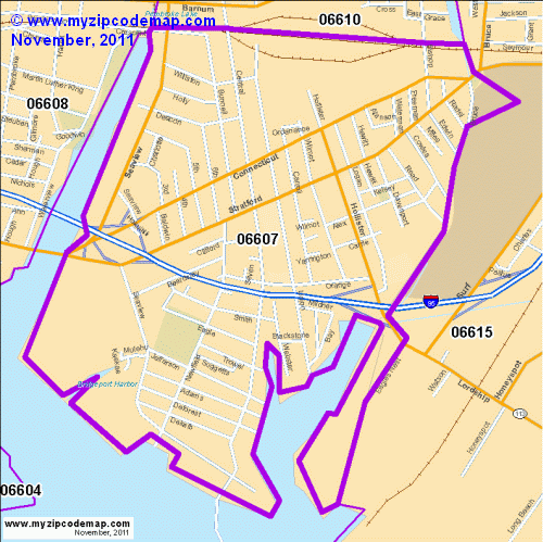 map of 06607