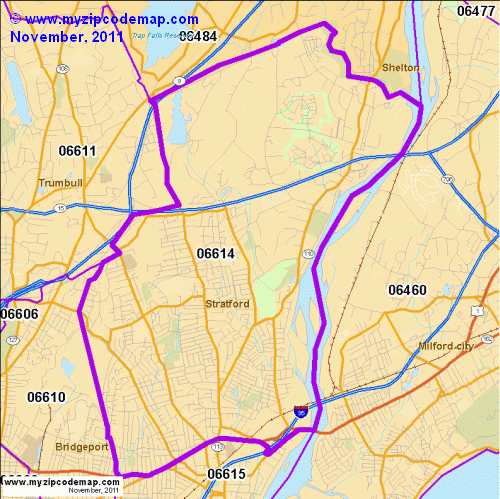 map of 06614