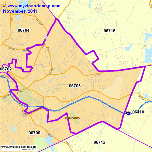 map of 06705
