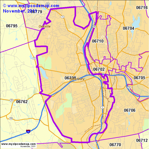 map of 06708