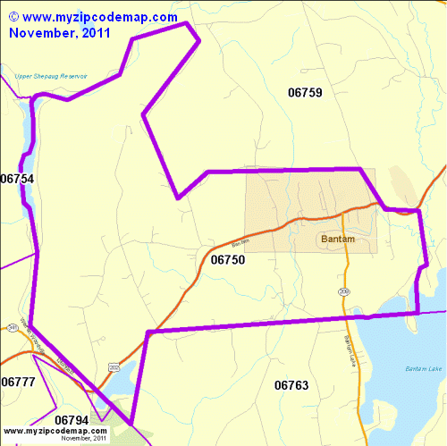 map of 06750