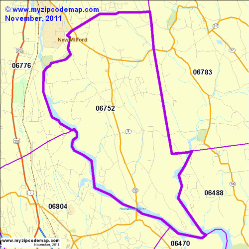 map of 06752