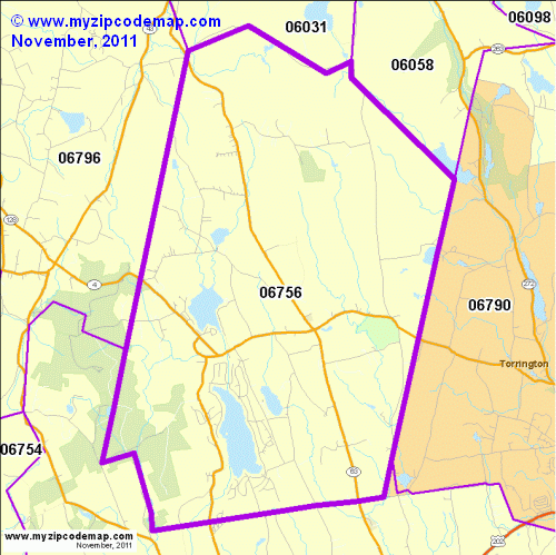 map of 06756