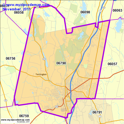 map of 06790