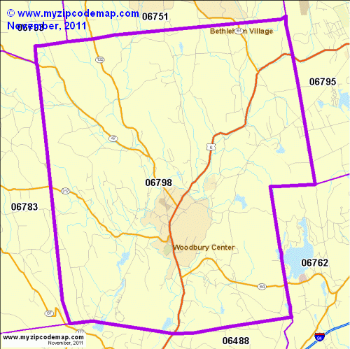map of 06798