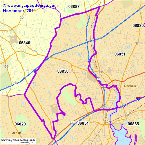map of 06850