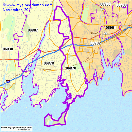 map of 06870