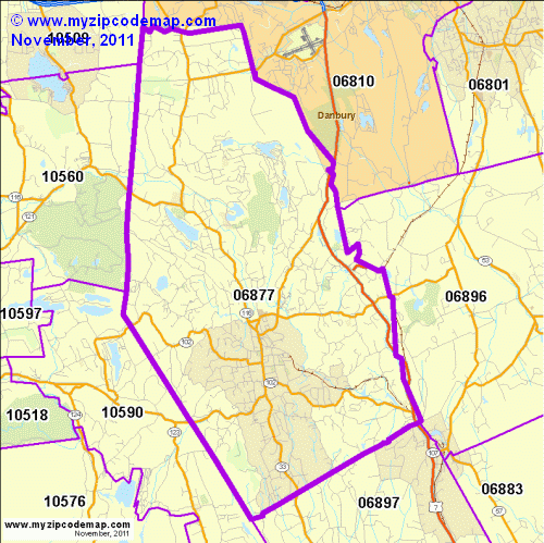 map of 06877