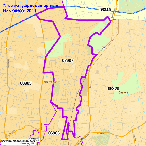 map of 06907