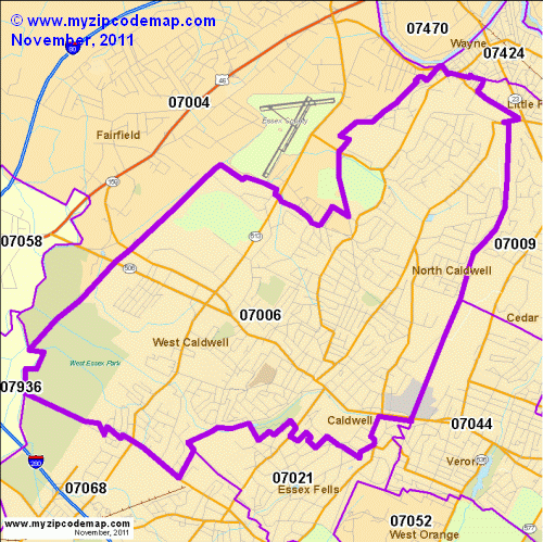 map of 07006