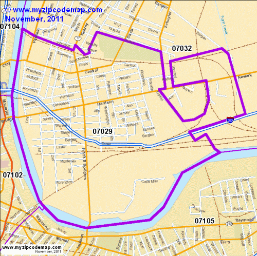 map of 07029