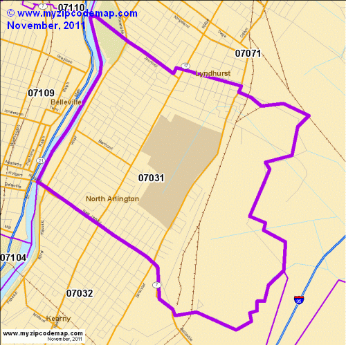 map of 07031