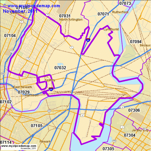 map of 07032