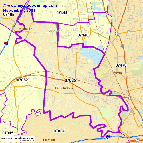 map of 07035