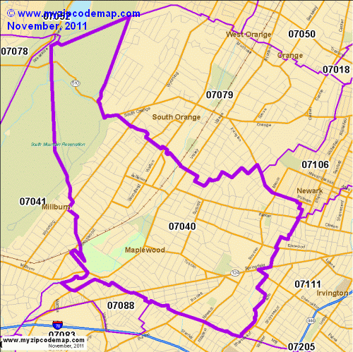 map of 07040