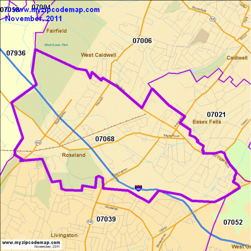 map of 07068