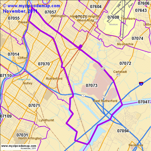 map of 07073