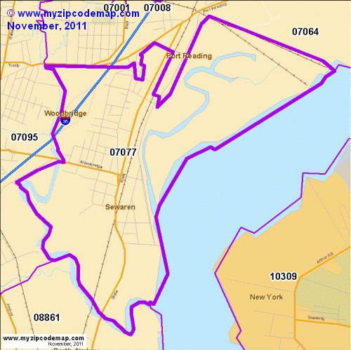 map of 07077