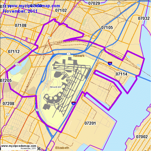 map of 07114