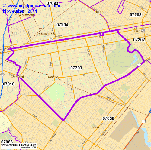 map of 07203