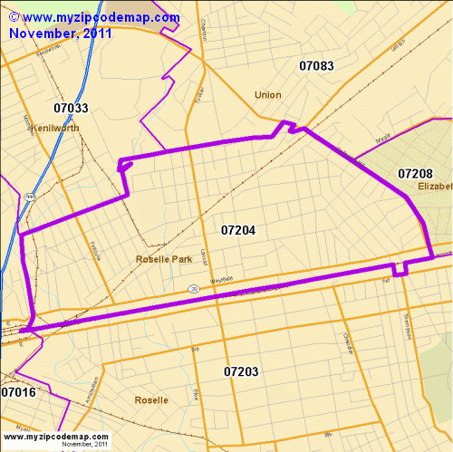 map of 07204
