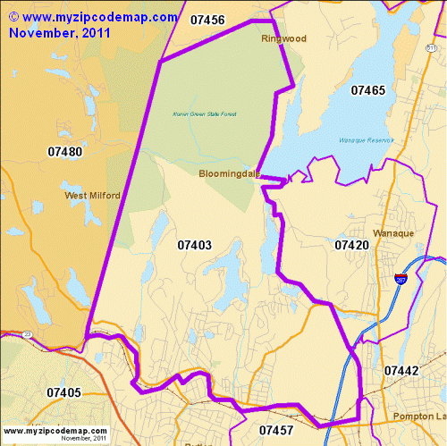 map of 07403