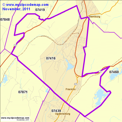 map of 07416