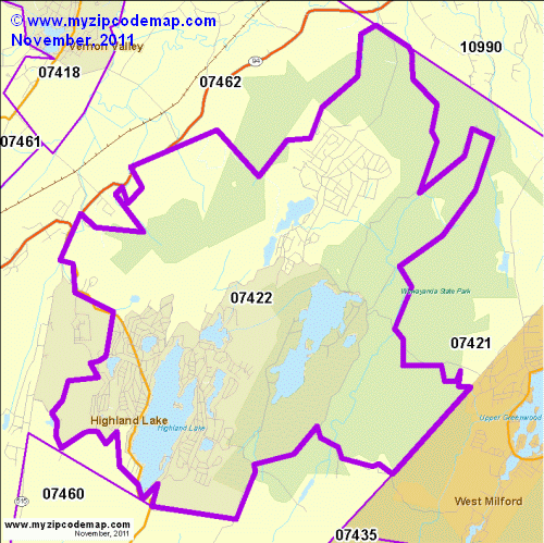 map of 07422