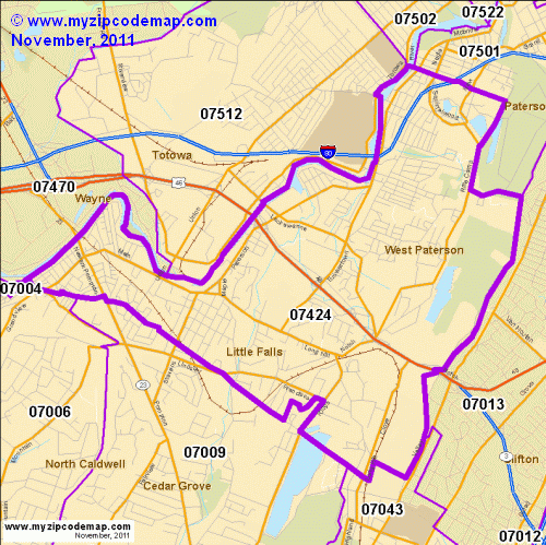 map of 07424