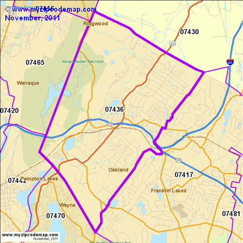 map of 07436