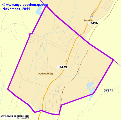 map of 07439
