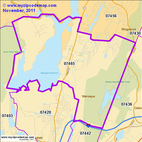 map of 07465
