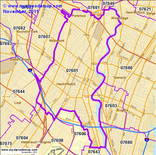 map of 07601
