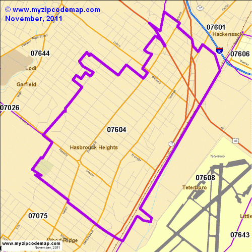 map of 07604