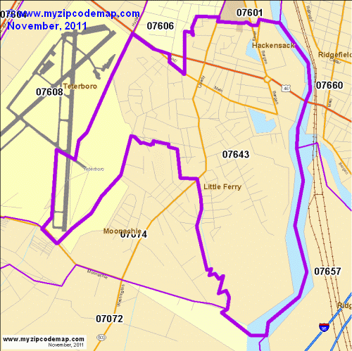 map of 07643