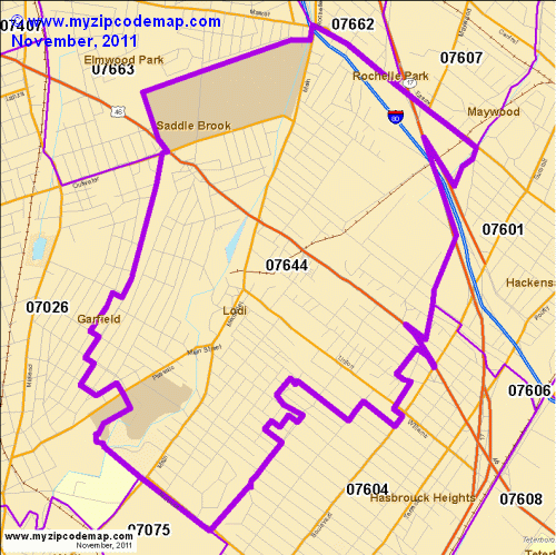 map of 07644