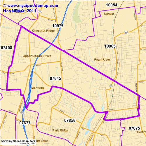 map of 07645