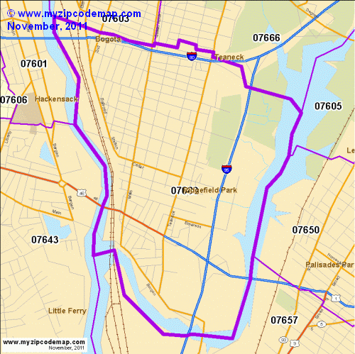 map of 07660
