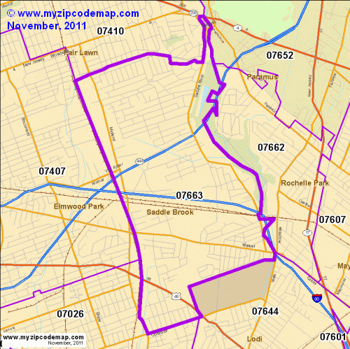 map of 07663