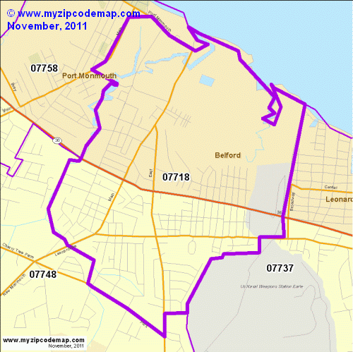 map of 07718