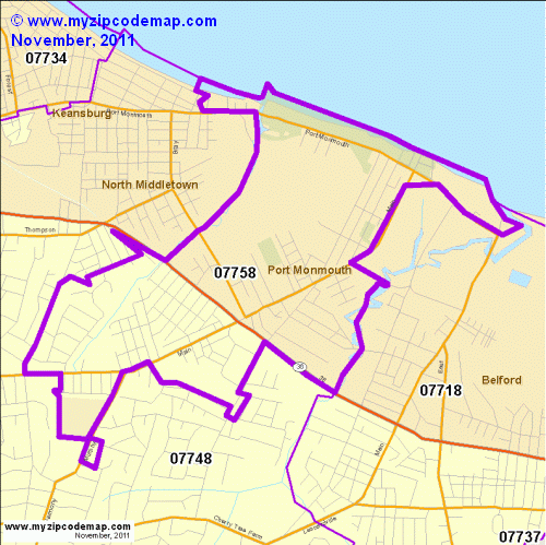 map of 07758