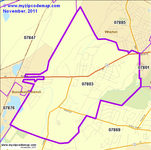 map of 07803