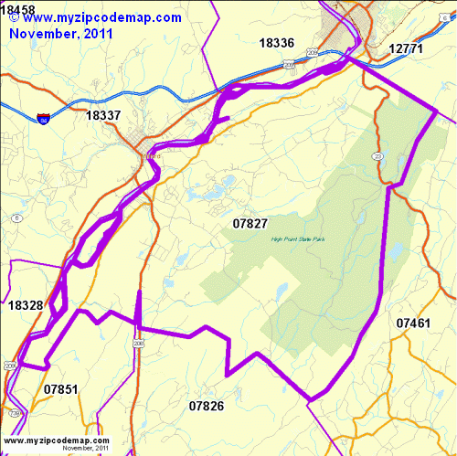 map of 07827