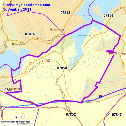map of 07850