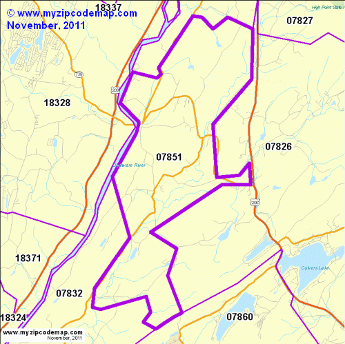 map of 07851