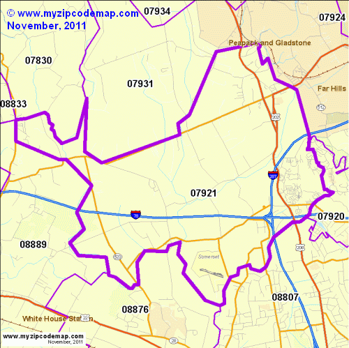 map of 07921