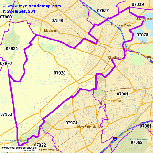 map of 07928